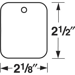 Picture of 2 1/8" x 2 1/2" WHITE VINYL HANG TAG