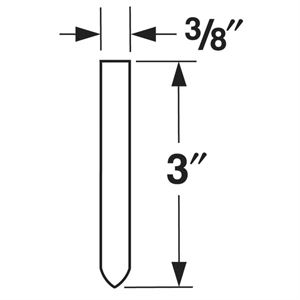 Picture of 3/8" x 3" WHITE VINYL SEEDLING STAKE