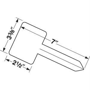 Picture of 7" TALL WHITE VINYL T STAKE