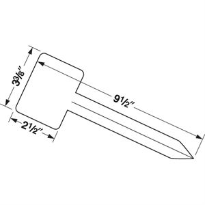 Picture of 9 1/2" TALL WHITE VINYL T STAKE