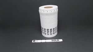 Picture of 7" x 5/8" WHITE FASTLOCK SOLD LABELS